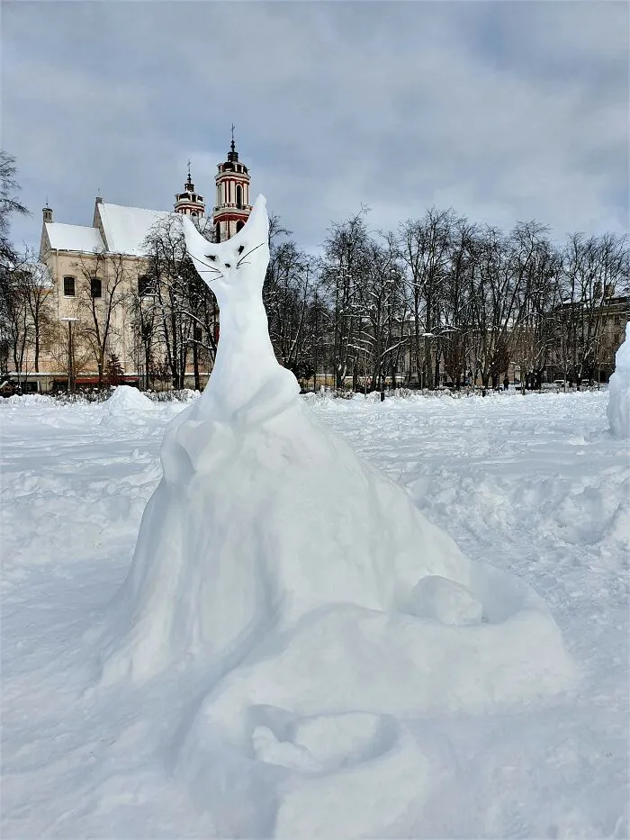 Regular People All Over Lithuania Went Out To Create Snow Sculptures (38 Pics)