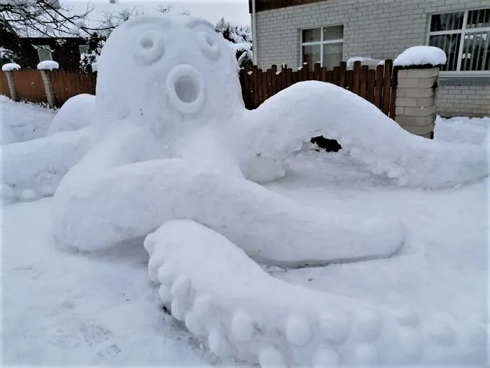 Regular People All Over Lithuania Went Out To Create Snow Sculptures (38 Pics)