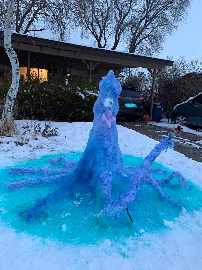 It's A Snow Kraken, His Name Is Leonard In All Caps