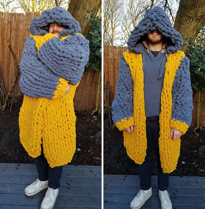  ¡Mi mamá compró un montón de lana de segunda mano y me hizo esto! ¡Es muy genial!