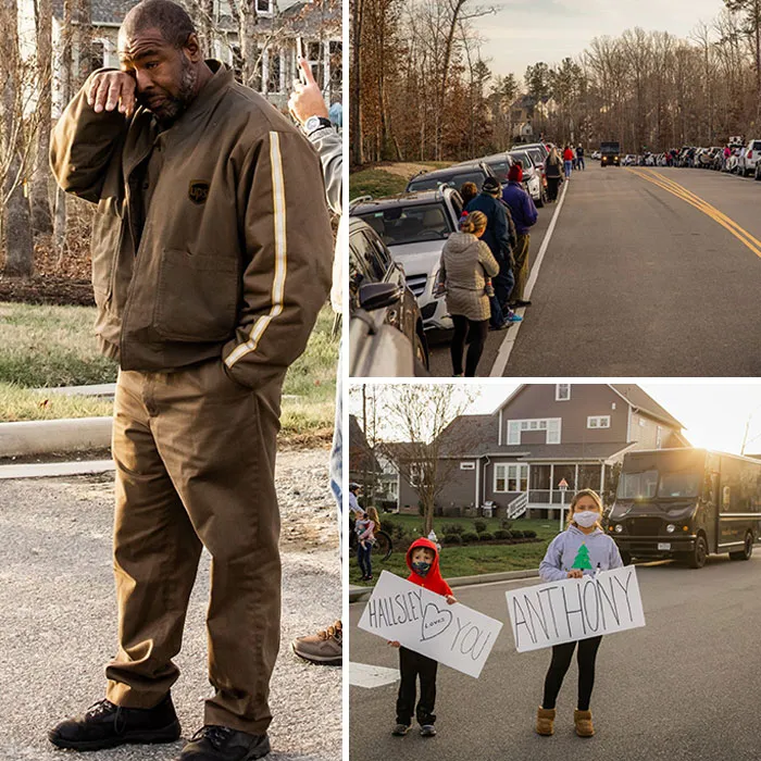 A UPS Driver Delivered Nearly 200 Packages A Day Through Lockdowns And The Holiday Season. This Week, Hundreds Of Neighbors Came Out To Give Him A Hero's Salute