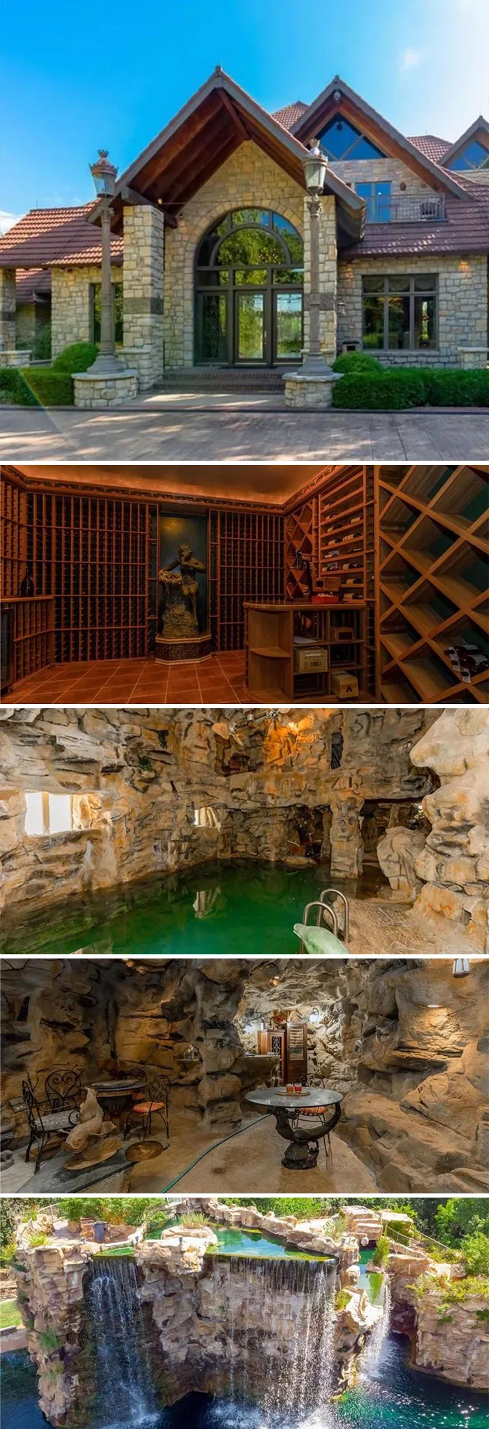 Sí, esta casa en realidad tiene túneles de buceo submarinos (con fósiles). 10,900,000$