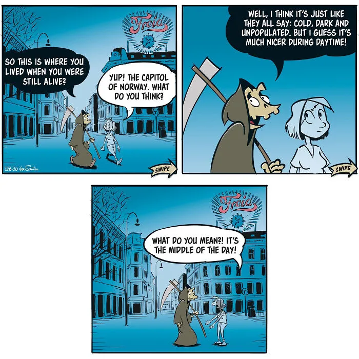 Artist Creates Comics About A Girl In Her Afterlife (40 Pics)