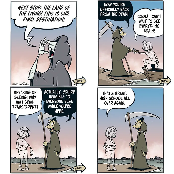 Artist Creates Comics About A Girl In Her Afterlife (40 Pics)