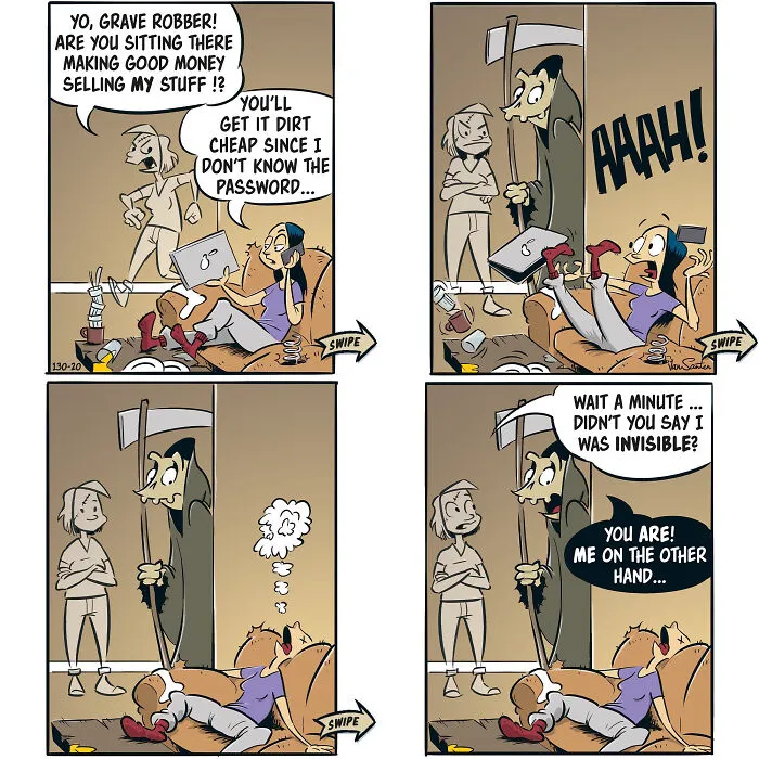 Artist Creates Comics About A Girl In Her Afterlife (40 Pics)