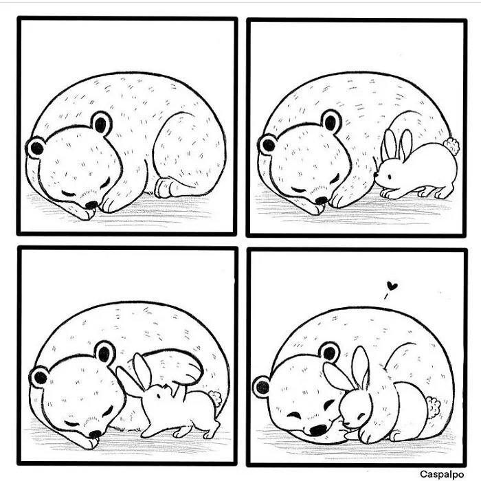 Artist Creates Sweet Comics About A Bunny And A Bear In A Relationship (82 Pics)
