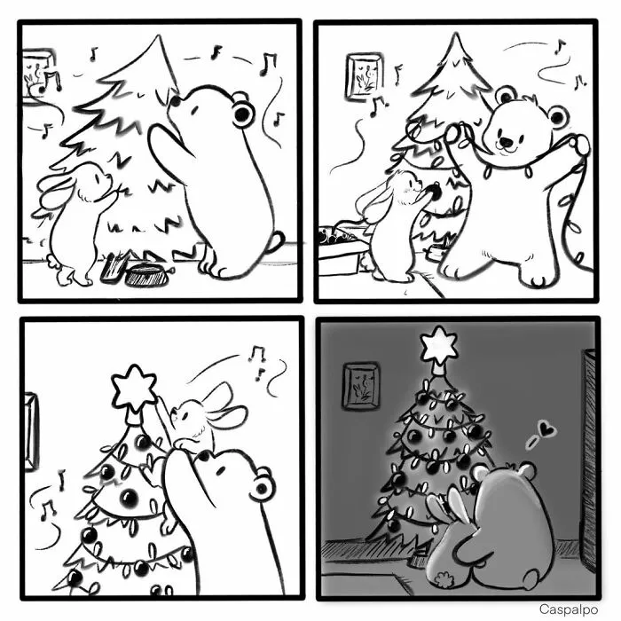 Artist Creates Sweet Comics About A Bunny And A Bear In A Relationship (82 Pics)
