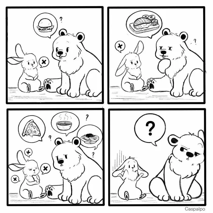 Artist Creates Sweet Comics About A Bunny And A Bear In A Relationship (82 Pics)