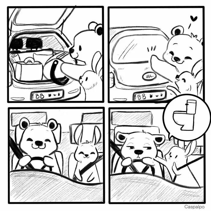 Artist Creates Sweet Comics About A Bunny And A Bear In A Relationship (82 Pics)