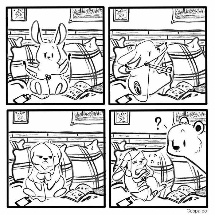 Artist Creates Sweet Comics About A Bunny And A Bear In A Relationship (82 Pics)