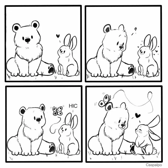 Artist Creates Sweet Comics About A Bunny And A Bear In A Relationship (82 Pics)