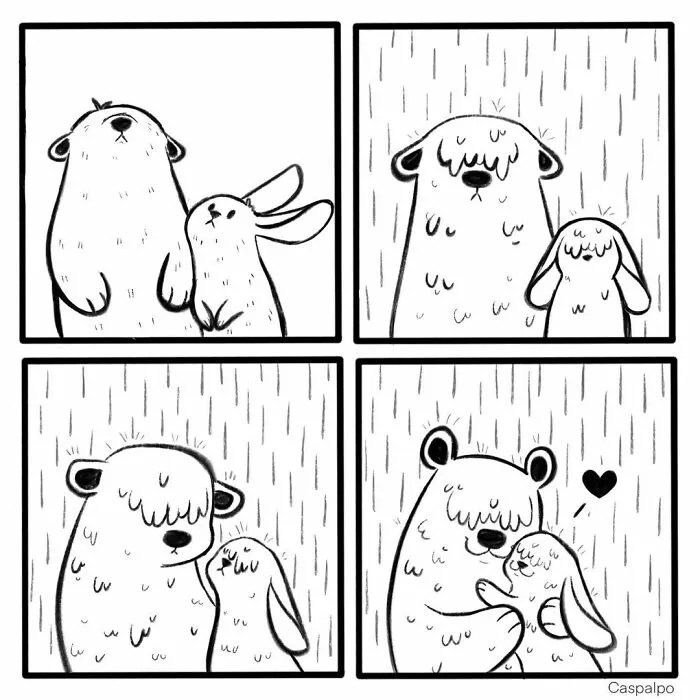Artist Creates Sweet Comics About A Bunny And A Bear In A Relationship (82 Pics)