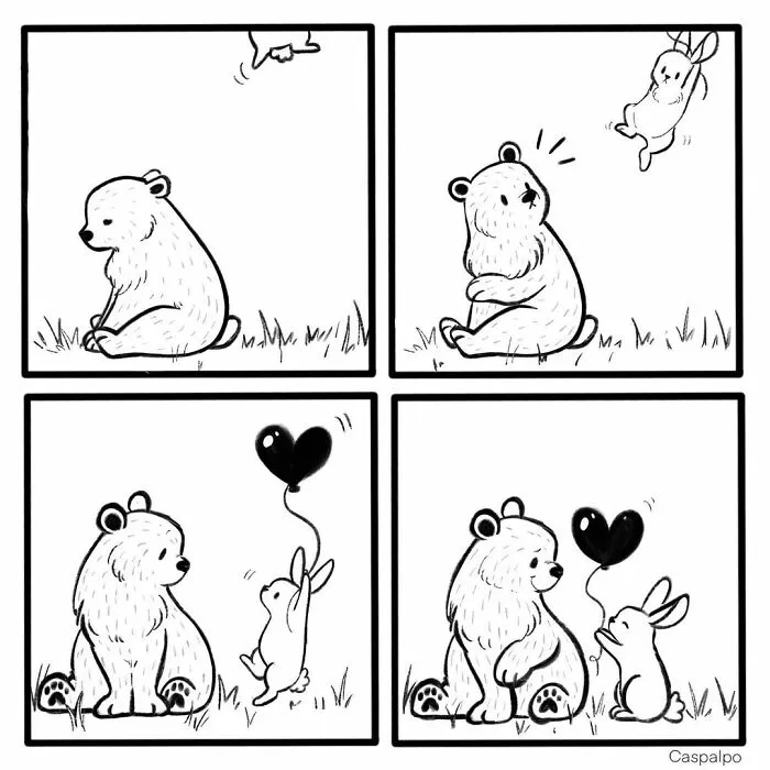 Artist Creates Sweet Comics About A Bunny And A Bear In A Relationship (82 Pics)