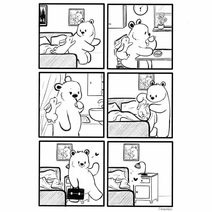 Artist Creates Sweet Comics About A Bunny And A Bear In A Relationship (82 Pics)