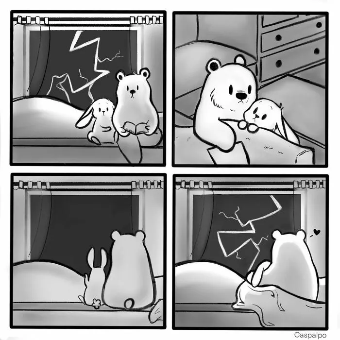 Artist Creates Sweet Comics About A Bunny And A Bear In A Relationship (82 Pics)