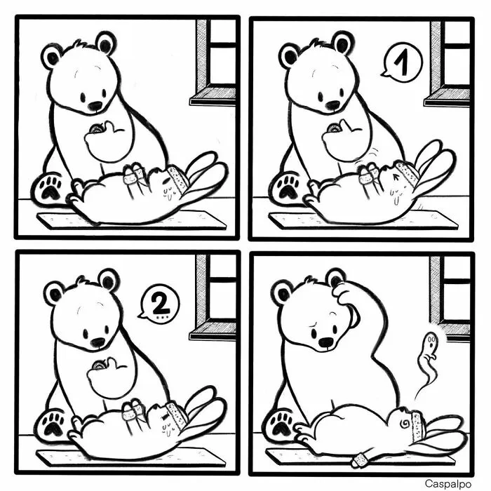Artist Creates Sweet Comics About A Bunny And A Bear In A Relationship (82 Pics)