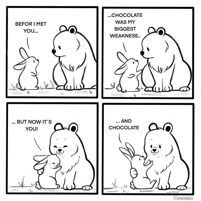 Artist Creates Sweet Comics About A Bunny And A Bear In A Relationship (82 Pics)