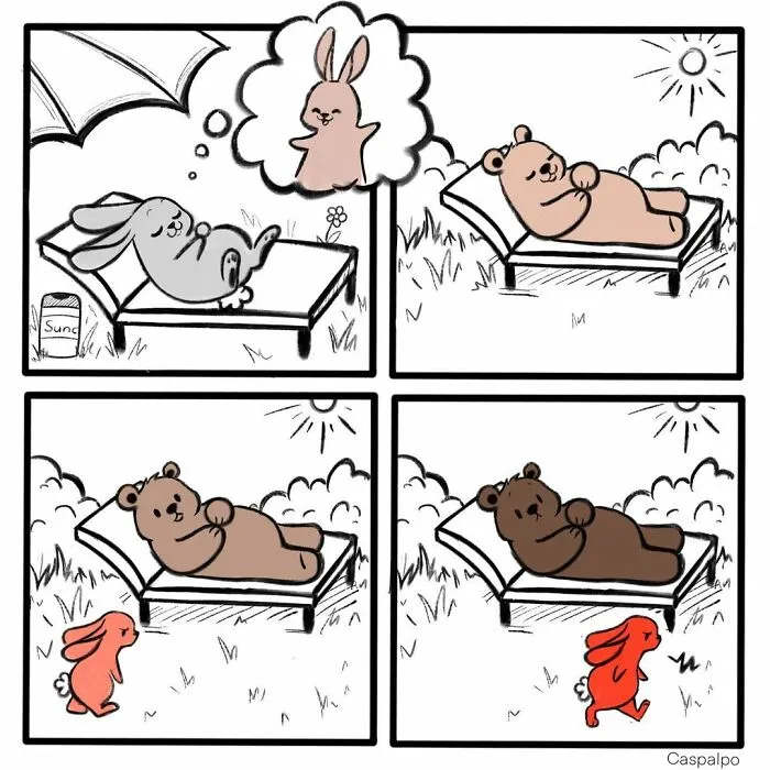 Artist Creates Sweet Comics About A Bunny And A Bear In A Relationship (82 Pics)