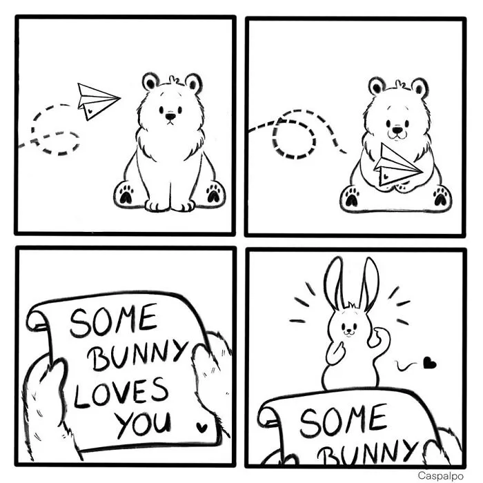 Artist Creates Sweet Comics About A Bunny And A Bear In A Relationship (82 Pics)