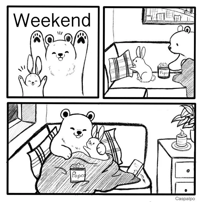 Artist Creates Sweet Comics About A Bunny And A Bear In A Relationship (82 Pics)