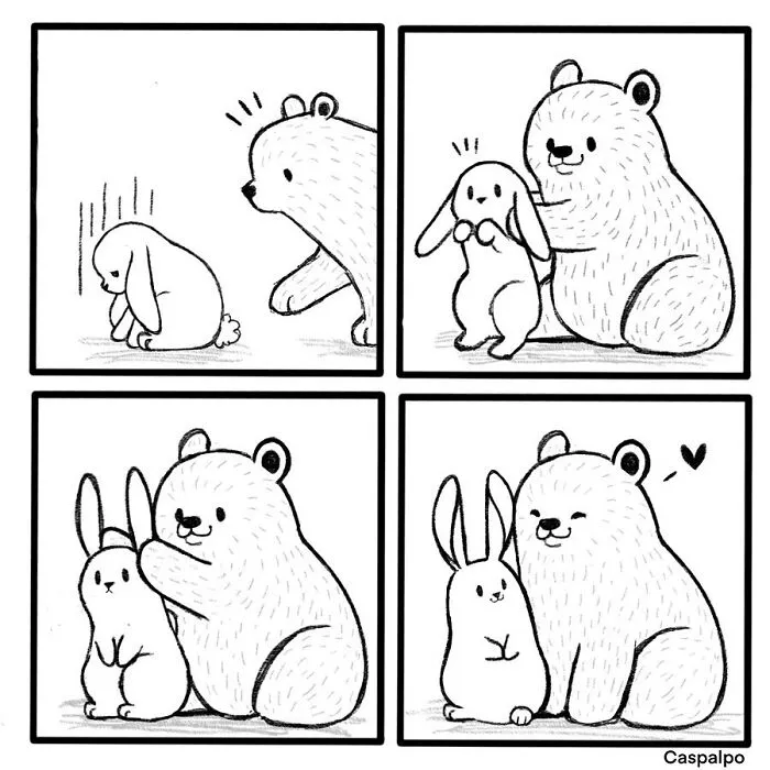 Artist Creates Sweet Comics About A Bunny And A Bear In A Relationship (82 Pics)
