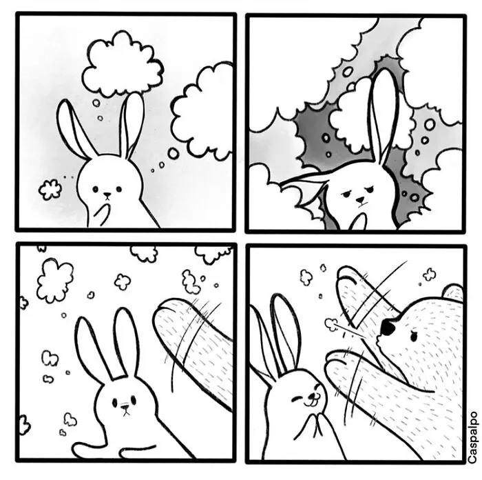 Artist Creates Sweet Comics About A Bunny And A Bear In A Relationship (82 Pics)