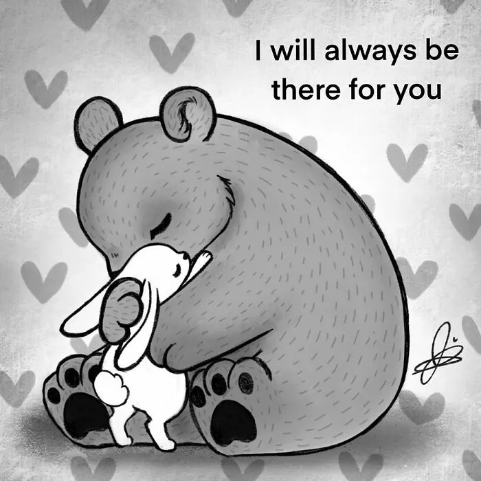 Artist Creates Sweet Comics About A Bunny And A Bear In A Relationship (82 Pics)