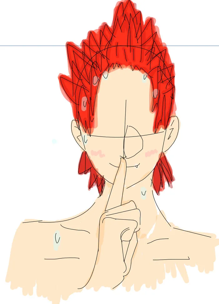 I’m Lowkey Now Obsessed With Kirishima 😖 So I Attempted To Draw Him, I’m Not Good With Eyes