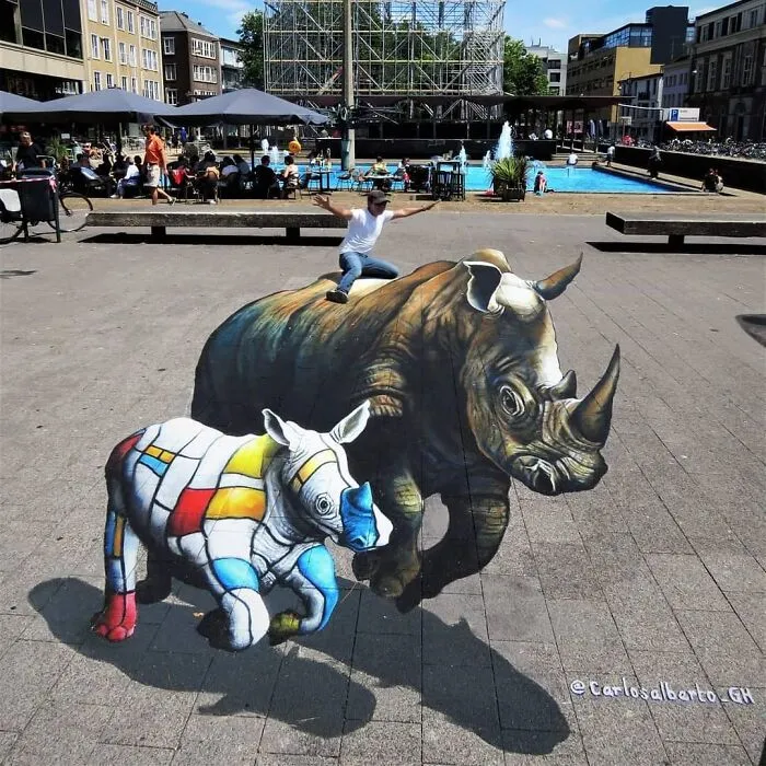 54 3D Optical Illusions By This Talented Mexican Street Artist