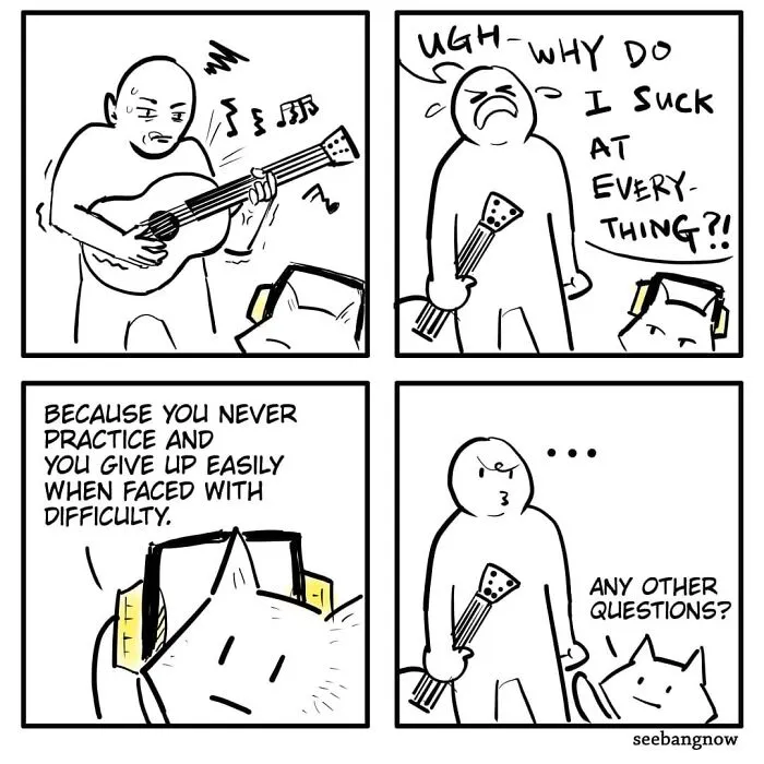 30 Comics That Show What Living With A Cat Is Really Like, By Xibang