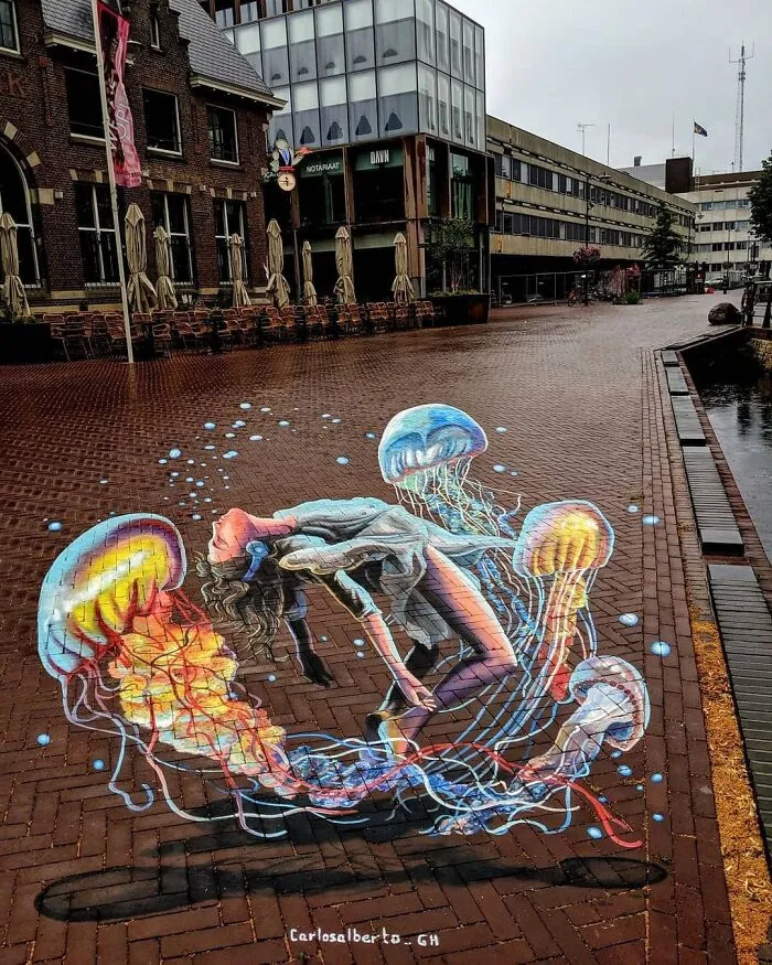 54 3D Optical Illusions By This Talented Mexican Street Artist