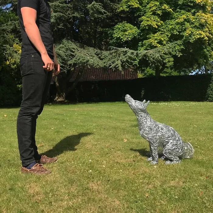 37 Incredible Animal Sculptures Created Out Of Galvanized Wire By This Norfolk-Based Artist