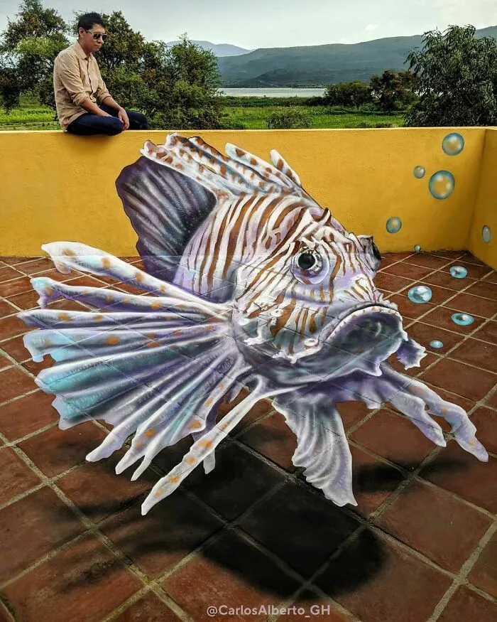 54 3D Optical Illusions By This Talented Mexican Street Artist