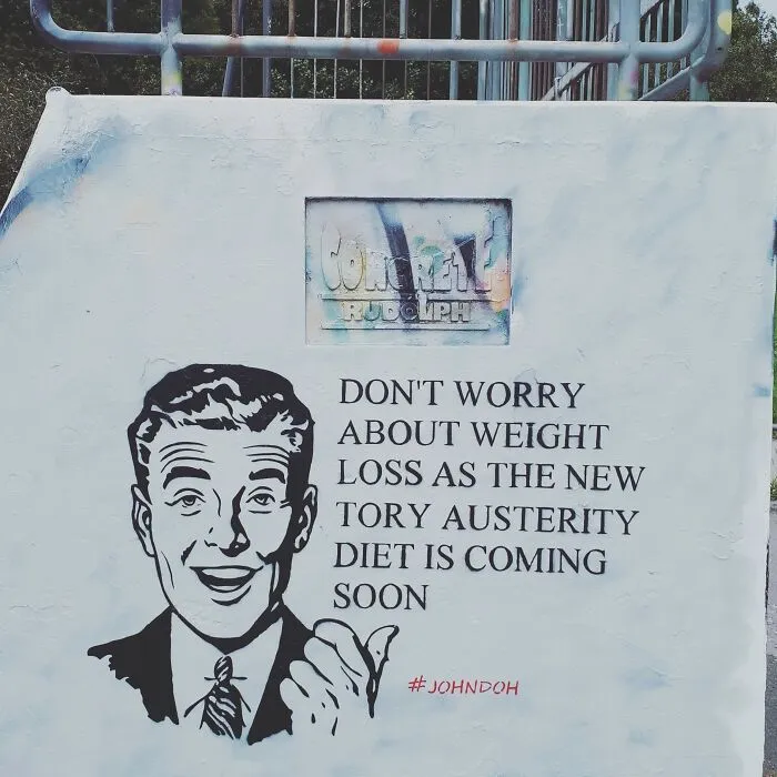The New Tory Austerity Diet  Painted In Bristol