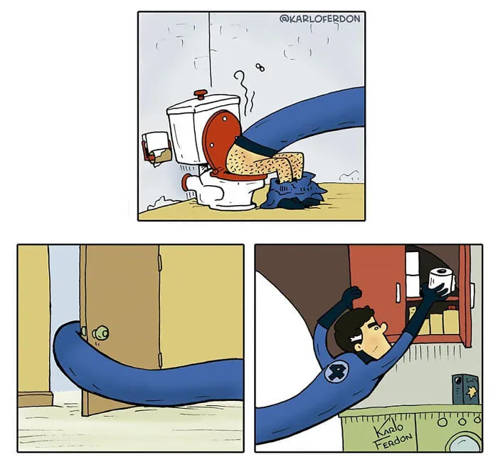 Artist Shows The Not-So-Glamorous Daily Life Of Superheroes (50 Comics)