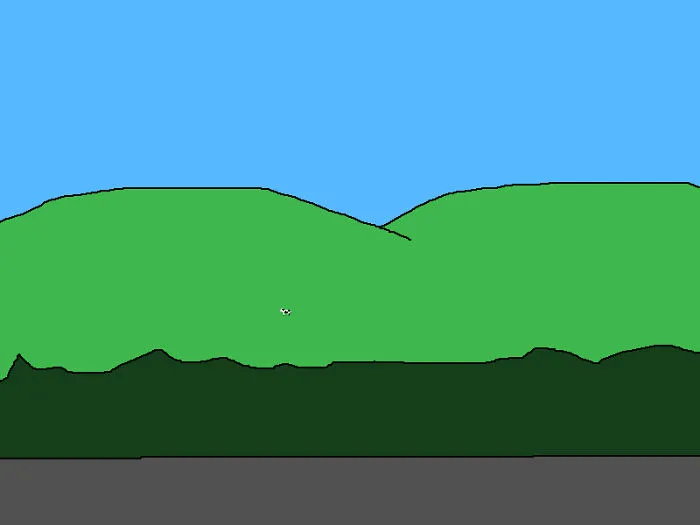 Cow Far Away In A Field Next To The Motorway (Not Pictured: 150kg Of Trash On The Side Of The Road)
