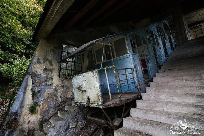 This Beautiful Blue Funicular Tramway Has Been Abandoned Since The Late 1970's