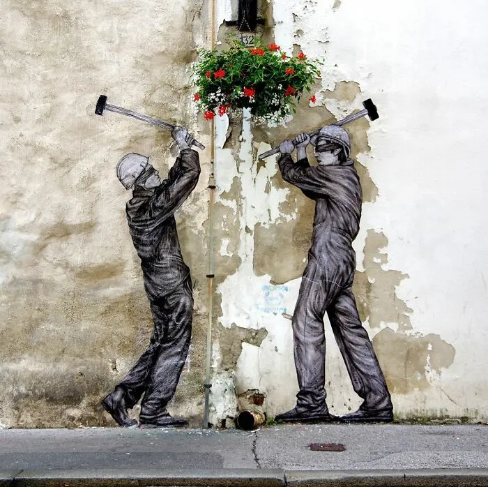 110 Street Art Pieces That This Artist Incorporated Into The Streets Of Paris