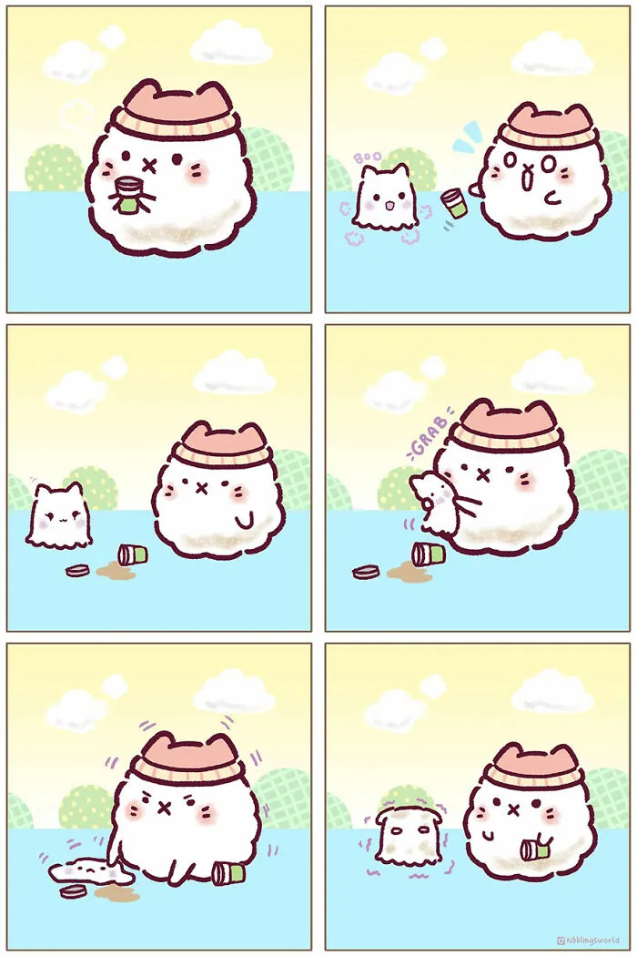 There’s Only One Thing Popcorn Cat Is More Scared Of Than Ghosts...
