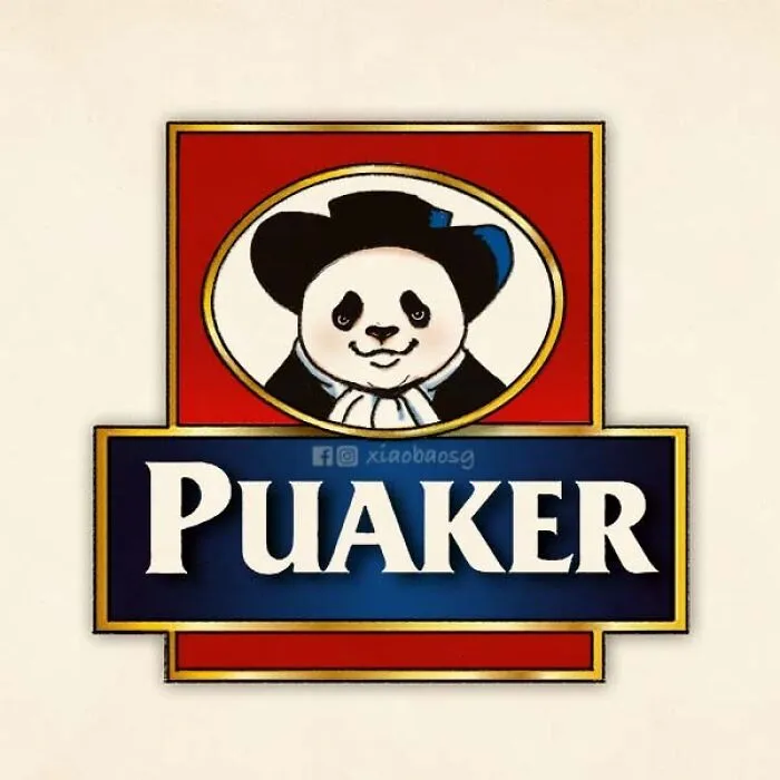 I Make Famous Logos Look More Entertaining By Adding Pandas To Them (18 Pics)