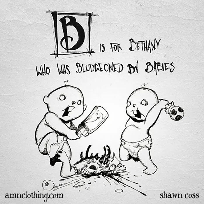 Inspired By Edward Gorey, I Created My Own Grim Version Of The Alphabet (26 Pics)