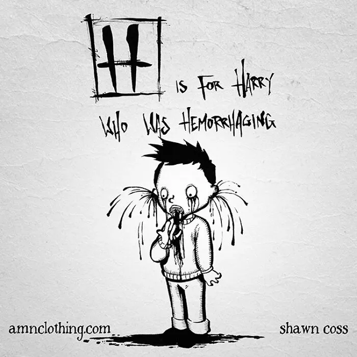 Inspired By Edward Gorey, I Created My Own Grim Version Of The Alphabet (26 Pics)