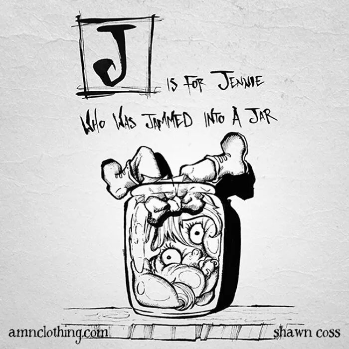 Inspired By Edward Gorey, I Created My Own Grim Version Of The Alphabet (26 Pics)