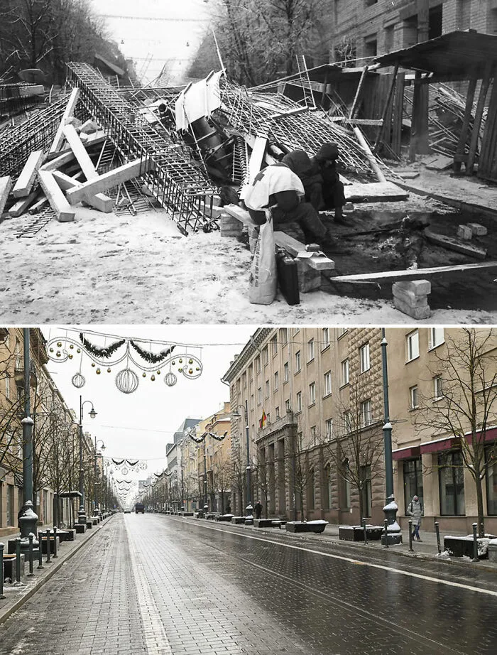 I Took My Father's Photos From 30 Years Ago And Shot The Same Locations Today (30 Pics)