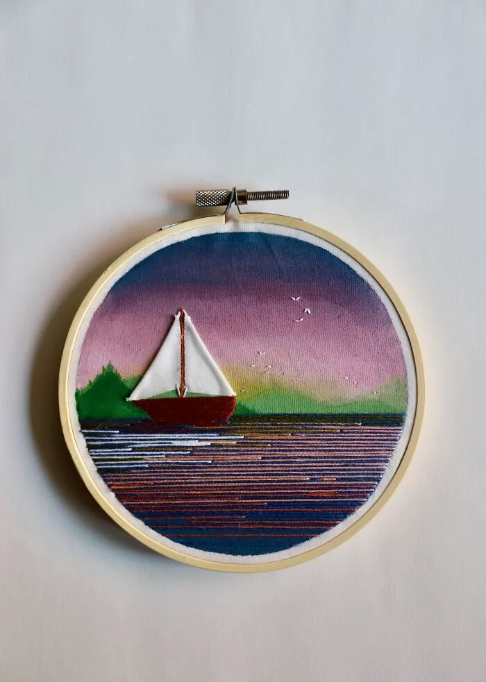 At The Beginning Of Lockdown, I Quit My Job And Started Making Embroidered Landscapes, Here Are My Best 30 Works