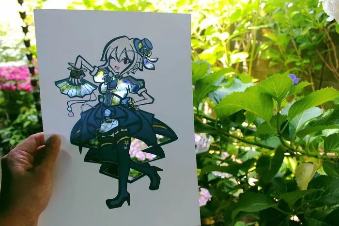 Japanese Artist Fills In Their Anime-Inspired Cutouts With Their Surroundings (100 Pics)
