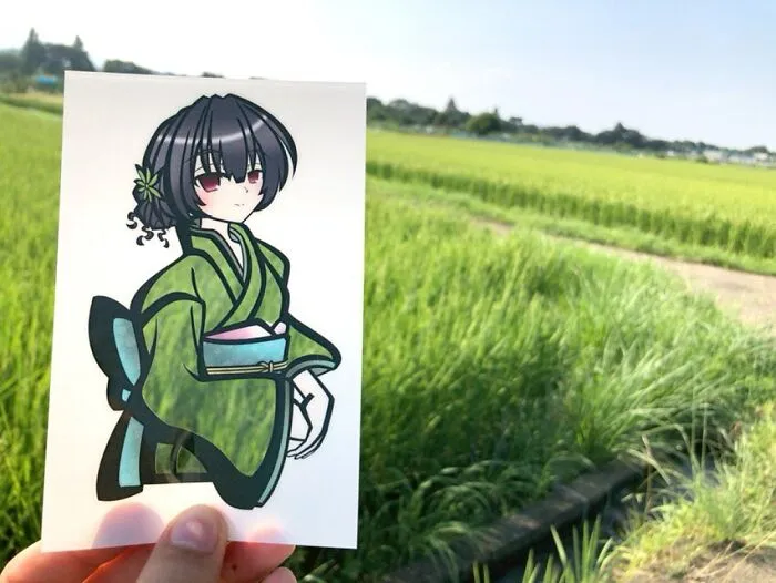 Japanese Artist Fills In Their Anime-Inspired Cutouts With Their Surroundings (100 Pics)