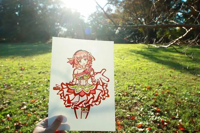 Japanese Artist Fills In Their Anime-Inspired Cutouts With Their Surroundings (100 Pics)