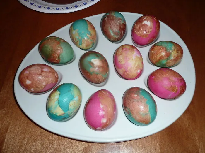My Marbelized Easter Eggs.