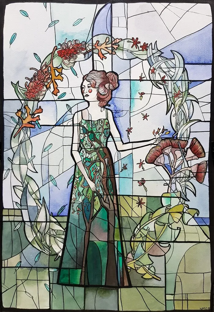 My Watercolour "The Green Lady"